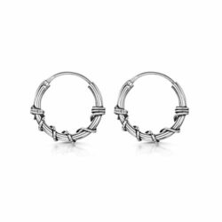 Pendientes de Aro Bali Cuerda Trenzada 15mm