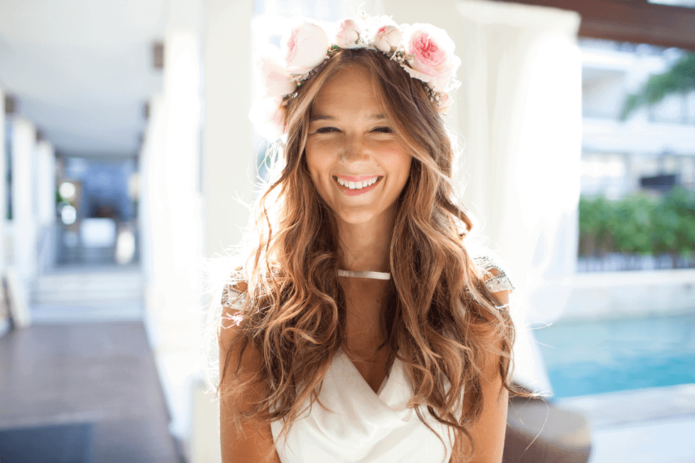 mujer vestida de novia