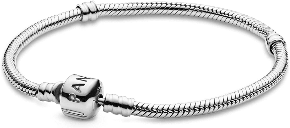 pulsera de plata para charms de la empresa Pandora