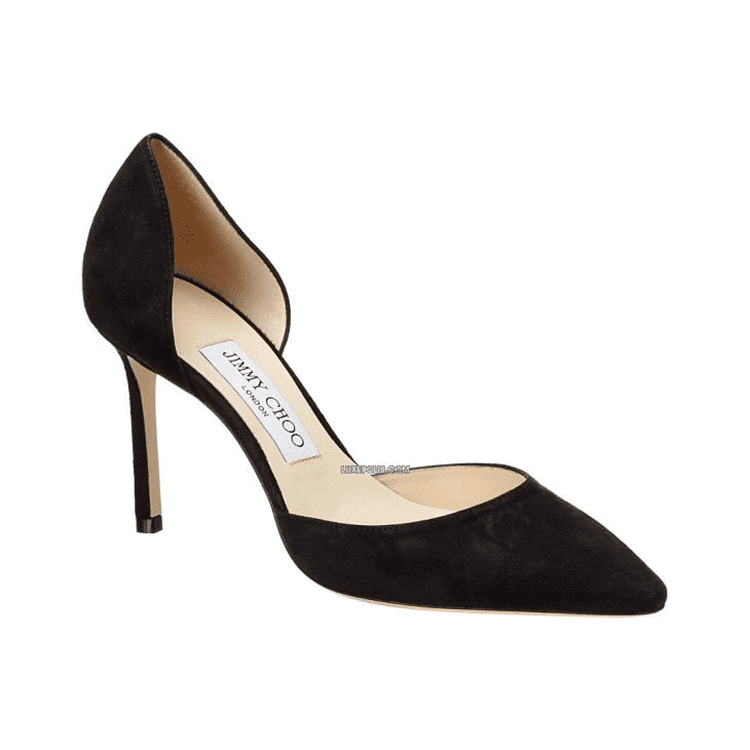 tacones tipo D´orsay color negro