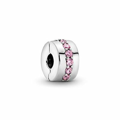 Abalorio clip Pandora 791972PCZ mujer plata Circonitas Sendero Luminoso Rosa