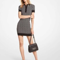Michael Michael Kors - Vestido Corto De Manga Corta Con Estampado Geométtrico