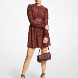 Michael Michael Kors - Vestido Corto De Manga Larga Con Encaje