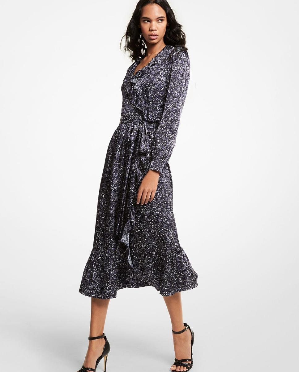 Michael Michael Kors - Vestido De Manga Larga Y Escote De Pico