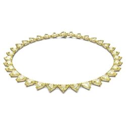 Swarovski Collar Ortyx para Mujer, con Cristales Amarillos de Talla Triangular, Baño Tono Oro, Colección Ortyx de Swarovski
