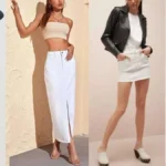 como combinar falda blanca