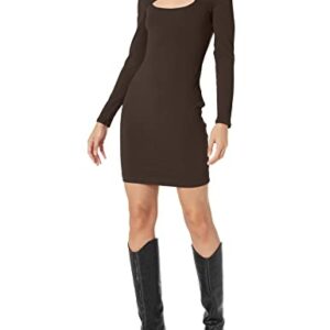 GUESS Vestido de lana de manga larga esencial para mujer, Nuevo Java, Medium