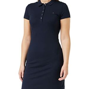 Tommy Hilfiger Heritage Slim Polo Dress Vestido, Azul (Midnight 403), M para Mujer