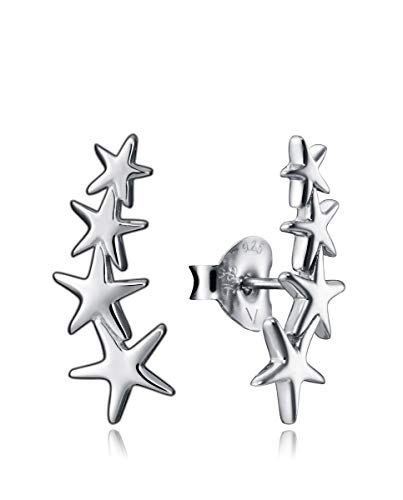 Pendientes trepadores de plata Viceroy