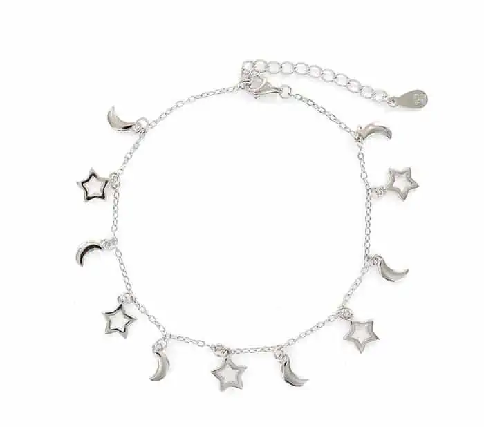 pulsera colgantes luna estrellas