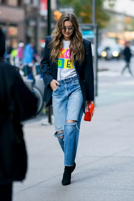 gigi hadid estilo casual